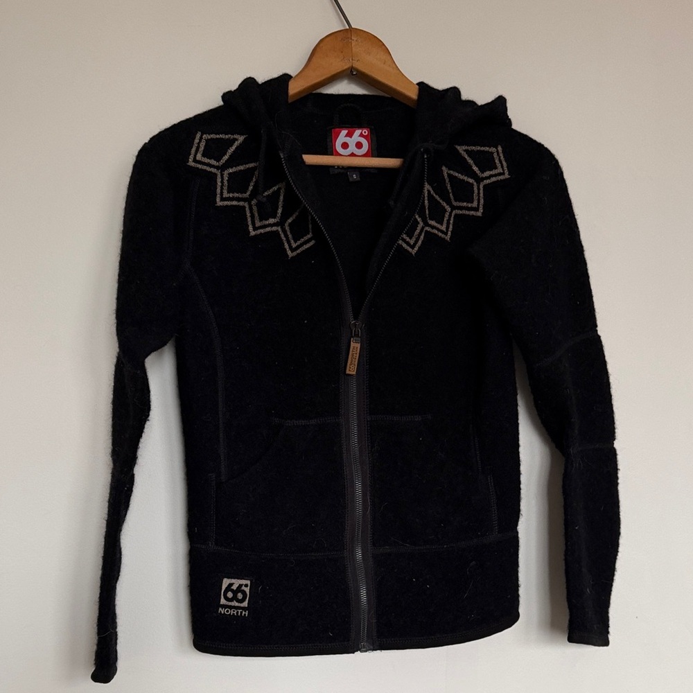 66° North Black zip up with Hood